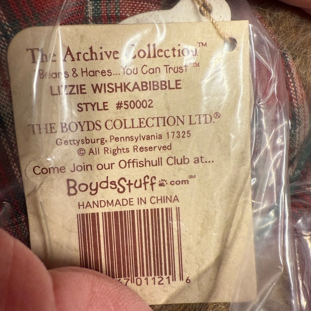 BOYDS BEARS LIZZIE WISHKABBILE DAY BEAR VINTAGE 2000 NEW w/ Tags Y2K - Picture 9 of 13